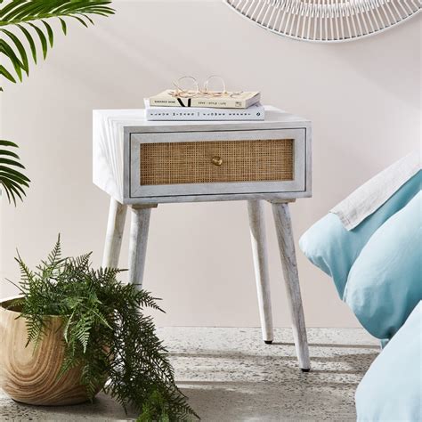 White Wash Bedside Table Cheap
