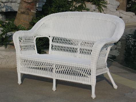 White Wicker Loveseats