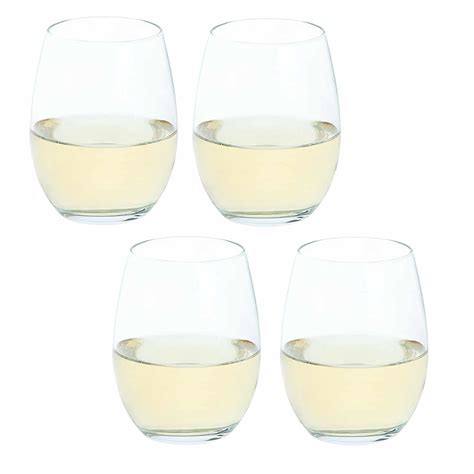 White Wine Glasses Stemless