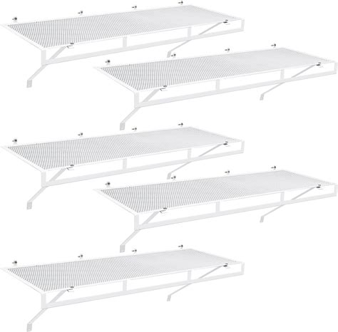 White Wire Wall Shelving