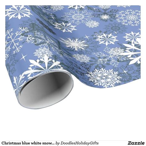 white with blue flake wrapping paper