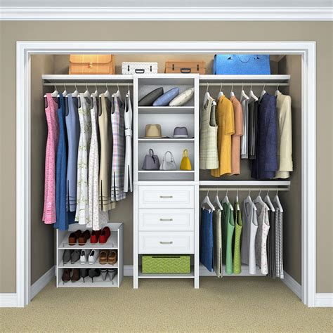 white wood closet organizer systems
