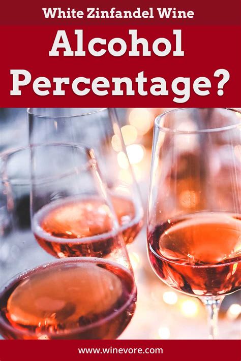 white zinfandel alcohol content