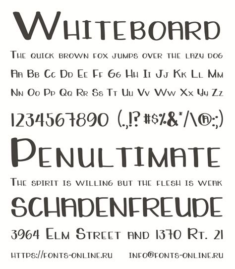 Whiteboard Text Font