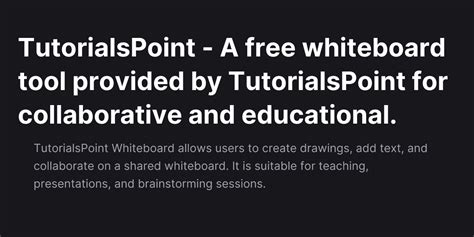 whiteboard tutorialspoint