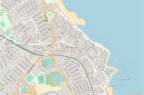 whitley bay map google