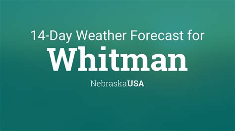 Whitman Forecast