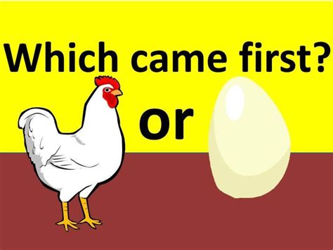Who Came First: The Egg Or The Chicken?