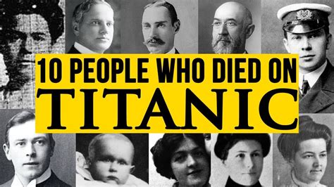 who died on titanic in real life