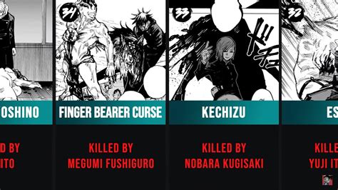 who dies in jujutsu kaisen manga arcs