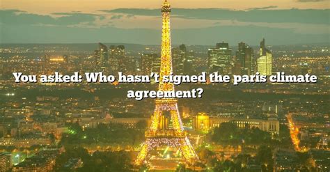 who hasn't signed the paris agreement