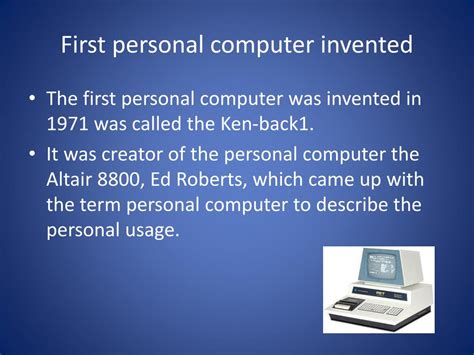 who invented the first personal computer and when