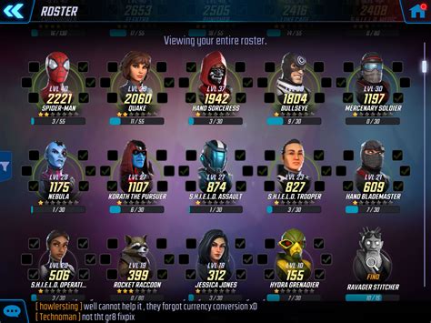who is the strongest character in marvel strike force in order