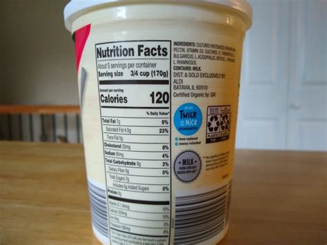 whole milk yogurt nutrition facts