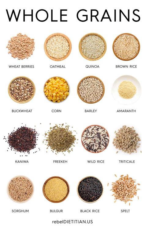 Whole Wheat Grain Examples