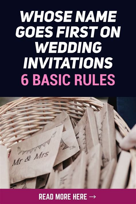 Whose Name Goes First on Wedding Invitations? 6 Basic Rules