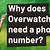 why does overwatch need a phone number