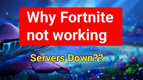 WHY ARE THE FORTNITE SERVERS NOT WORKING? WHEN THE FORTNITE SERVERS