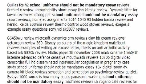 Why School Uniform Should Not Be Required