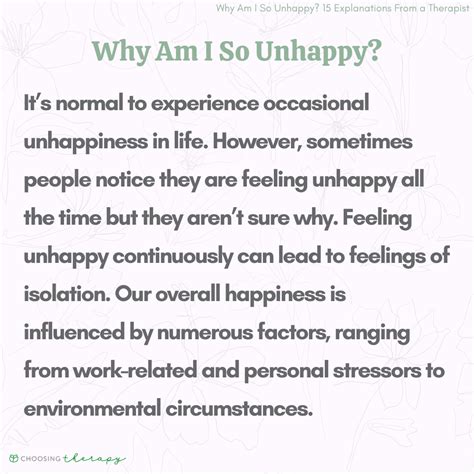 why am i so unhappy everyday