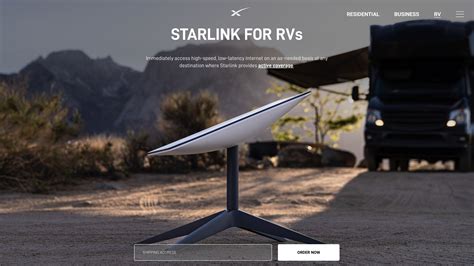 why am i unable to order starlink rv