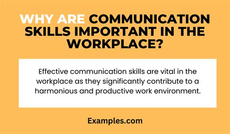 why are communication skills important in the workplace illustrate with example