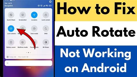 why auto rotate doesn't work android