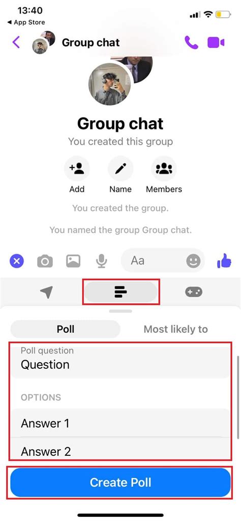 why can't i create a poll in messenger group chat