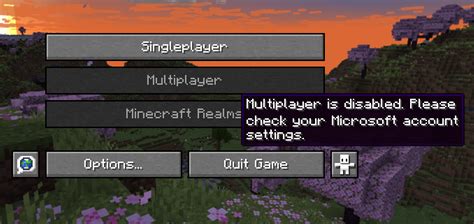 why can't i enable multiplayer on minecraft
