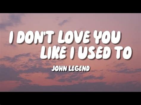 why can't i love like i used to