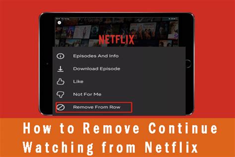 why can\'t i remove something from continue watching on netflix