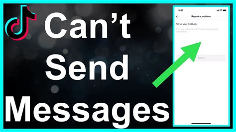 why can't i send message on tiktok