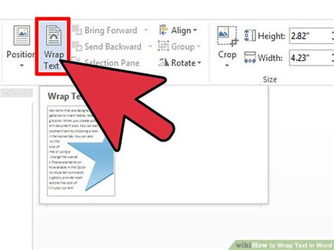 why can't i wrap text in word