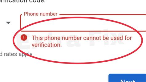 why can't my number be used for verification