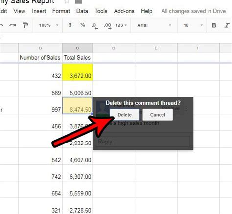 why can t i delete comments in google sheets