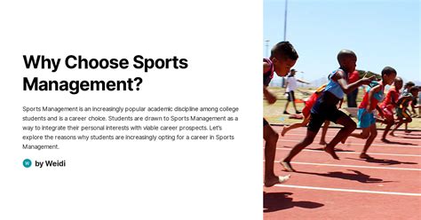 why choose sports management