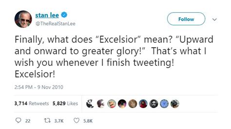 why did stan lee say excelsior