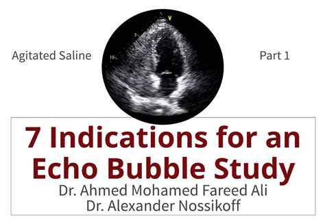 why do an echo with bubble study