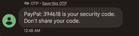 why do i keep getting security code texts from paypal