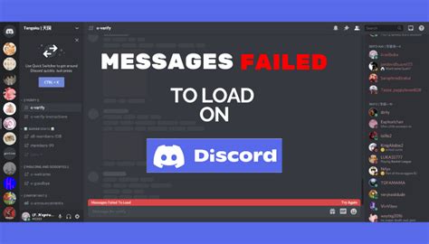 why do messages fail to load on discord