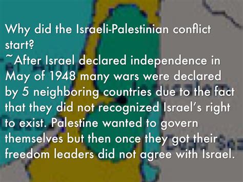 why do palestine and israel have conflict
