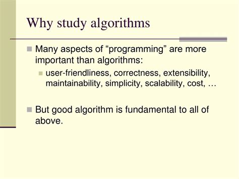 why do we need algorithms in programming