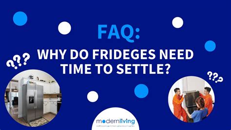 Why Does A Fridge Need To Settle