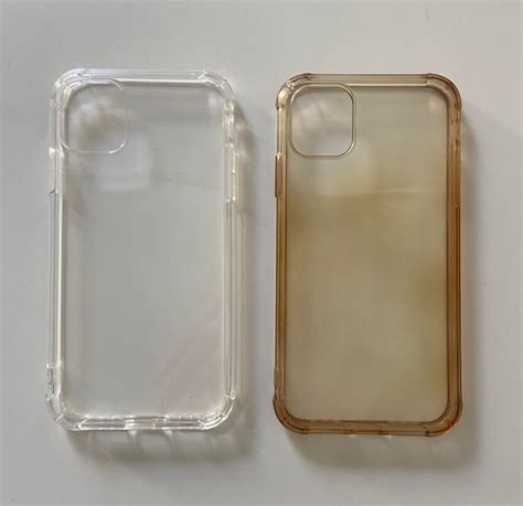 why does clear cases turn yellow