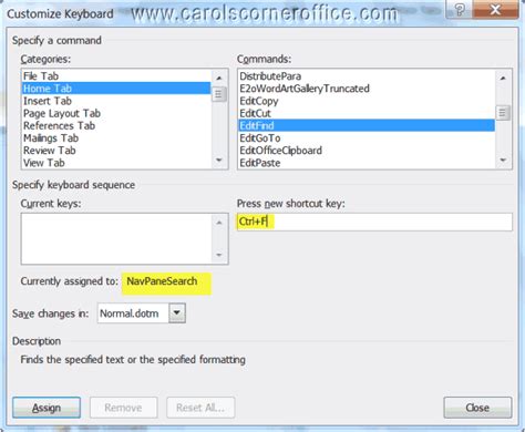 why does control f not work in word