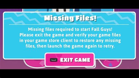 why does fall guys say missing files download