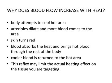 Why Does Heat Increase Blood Flow