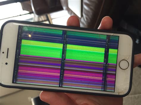 why does my phone have rainbow lines