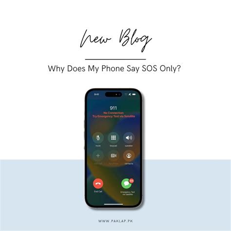 why does phone say sos