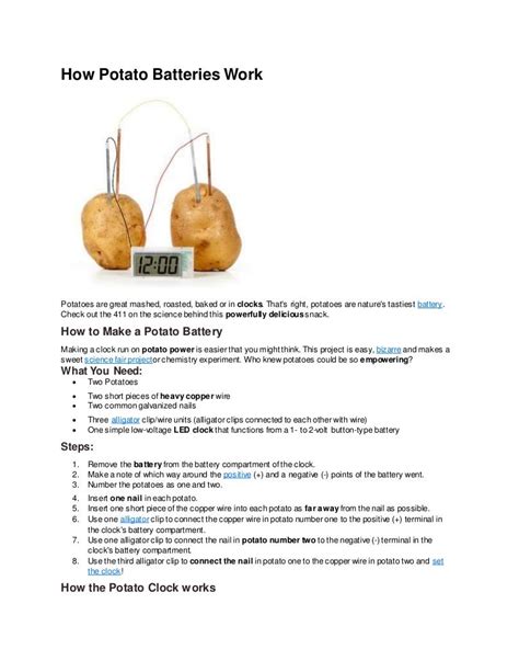 Why Does Potato Battery Work